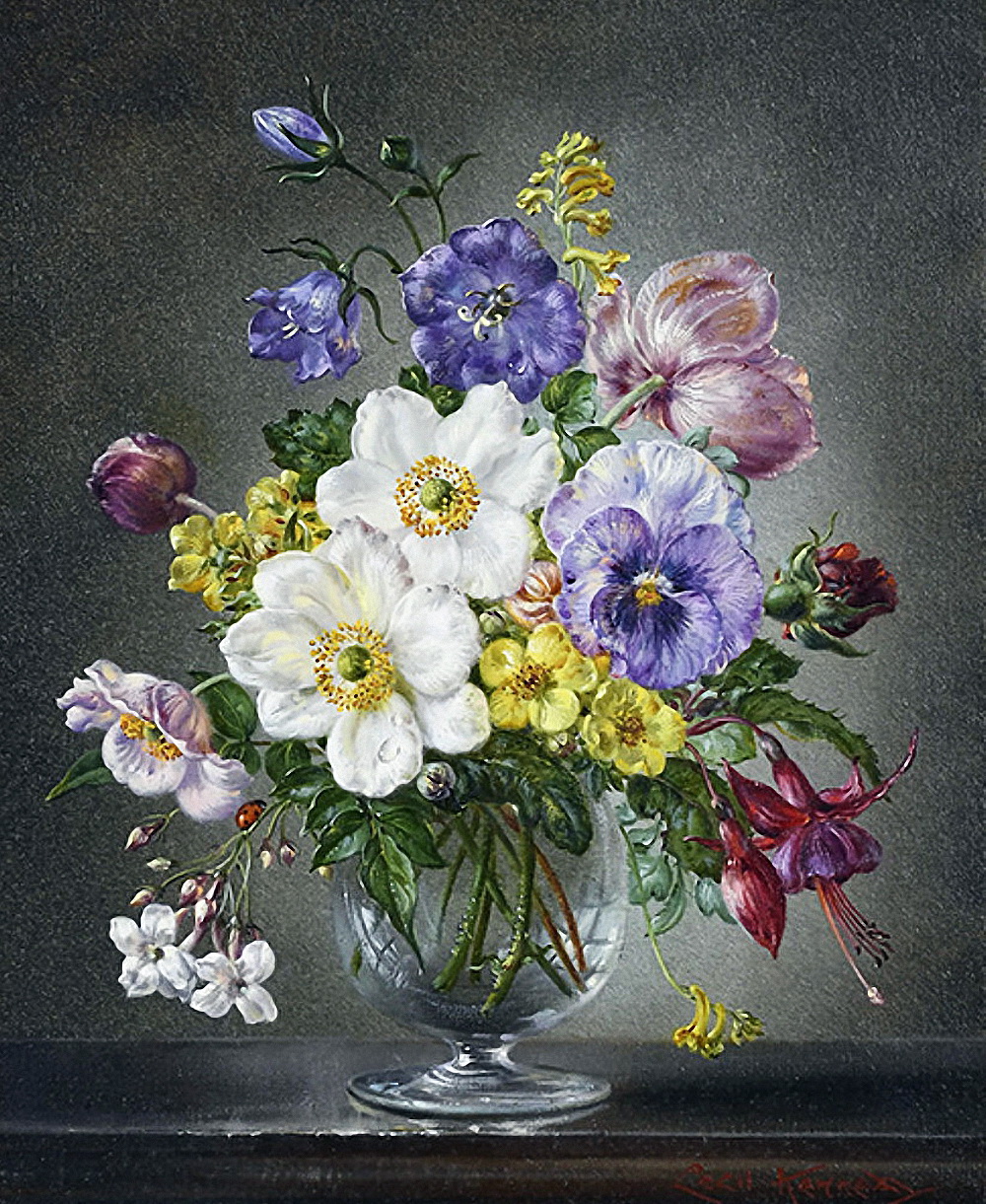 Spring Flowers in a Glass Vase 2 yapfiles.ru