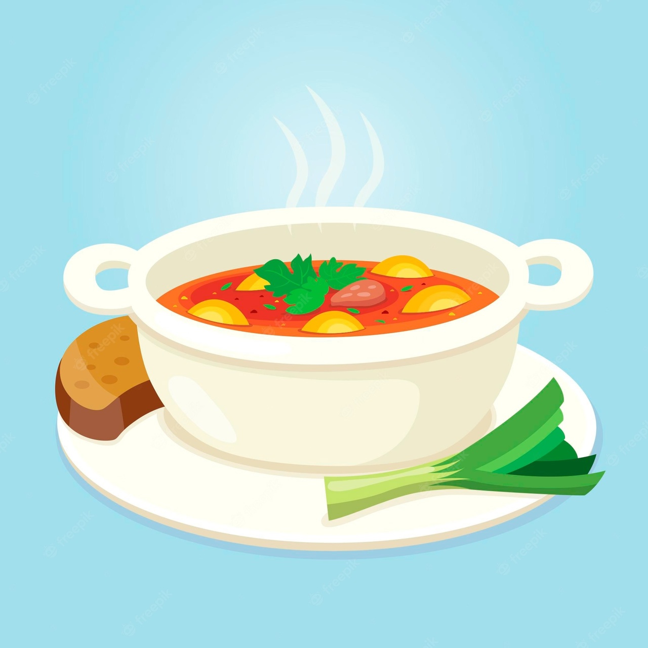 Тарелка супа вектор